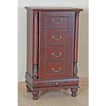 International Caravan Carved Wood Chest With 4 Large And 1 Small Drawer