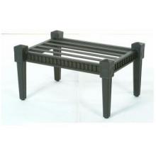 Meadow Decor Huntington Cast Aluminum Ottoman - Charcoal Finish