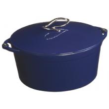 Lodge L Series Enamel Cast Iron 6 Quart Dutch Oven - Liberty Blue