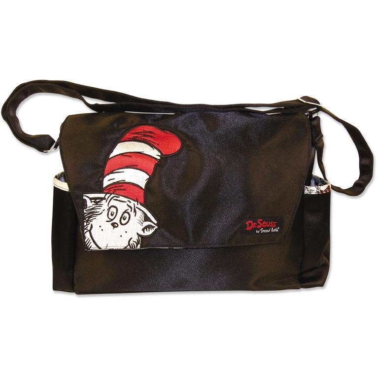 Trend Lab Embroidered Dr Seuss Cat In The Hat Messenger Diaper Bag