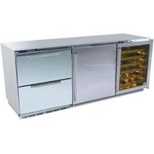 Perlick Built In Freezer, Refrigerator, And Wine Reserve With Stainless Drawers, Solid Stainless Door, And Stainless Glass Door