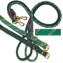 Mendota Double-Braid Collar 1 Inch W Up To 24 Inch - Kelly Confetti