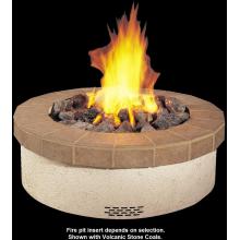 Peterson Outdoor Campfyre 34 Inch Natural Gas Manual Safety Pilot Fire Pit Package With Terracotta Tile Ring And Beachwood Logs