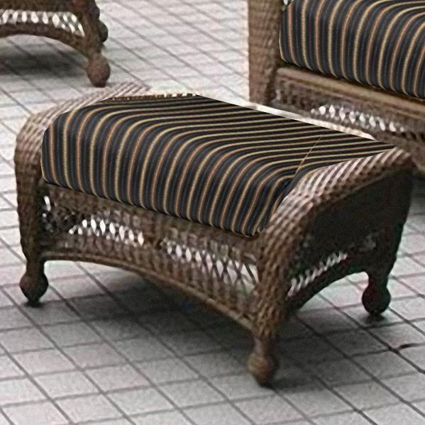 Outdoor GreatRoom Company Wicker Ottoman W  Espresso Cushion by The Outdoor GreatRoom Company