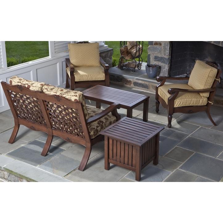 Alfresco Home Westminster  Lounge Set - Mahogany Finish. (Cushions Not Included)