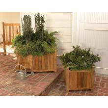 Arthur Lauer Teak Wood Baldwin Planter - 20 Inch Square