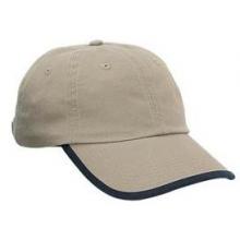 Port Authority - Twill Cap With Contrast Visor Trim And Underbill One Size Fits All - Khaki/Navy