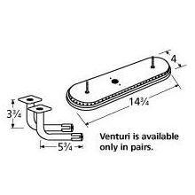 Stainless Steel Oval Single, Off-Center Burner 15301-74302