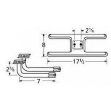 Stainless Steel H Twin, Centered, 2.25 Inch Offset Burner 10902-73702
