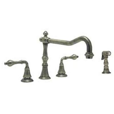 Blanco Madison IV Widespread Faucet W/ Lever Handles And Side Spray (Antique Pewter)