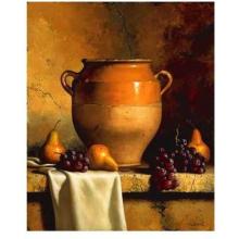 Confit Jar With Pears And Grapes Poster Print