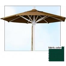 Shade Trends Pewter Anodized 7.5 X 8 Rib Contract Market Umbrella - Forest Green