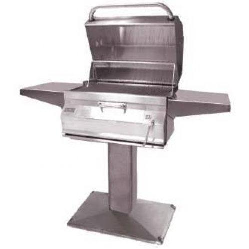 Fire Magic Charcoal Grills 24 Inch Legacy Smoker Grill On Patio Post