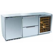 Perlick Built In Freezer, Refrigerator, And Wine Reserve With Solid Stainless Door, Stainless Drawers, And Stainless Glass Door
