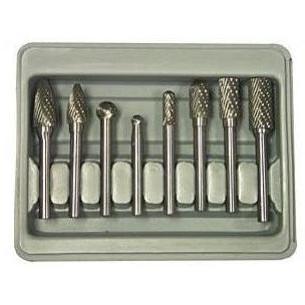 Astro Pneumatic 8pc. Double Cut Carbide Rotary Burr Set With 1/4 Inch Shaft