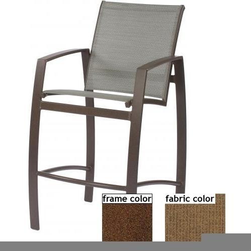 Suncoast Vision Sling Barstool - Cabernet Frame And Raku Fabric