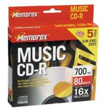 Memorex CDR 80 5PK SLIM