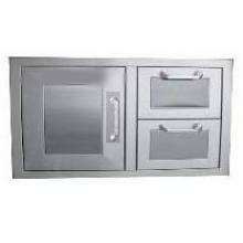 BBQ Guys 260R Series 36 Inch Single Door & Double Drawer Combo