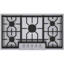 Bosch NGM Series Gas Cooktop, 36 Inch - Stainless Steel