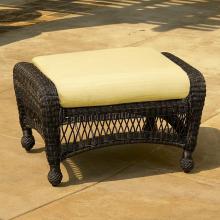 North Cape Port Royal Resin Wicker Ottoman - Espresso
