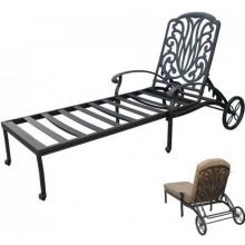 Darlee Elisabeth Cast Aluminum Chaise Lounge With Cushions