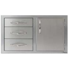 Alfresco Triple Drawer With Single Door Combo Unit - Door On Right