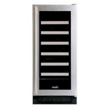 Marvel 23 Bottle Wine Cooler, Black Cabinet, Overlay Frame Glass Door