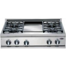 DCS Professional Gas Cooktop 36 Inch Natural Gas Cooktop W/ Griddle By Fisher Paykel - CP-364GD