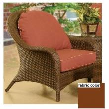 Shade Trends Veranda Woven Chat Chair With Tumi Texture Crimson-Polyester Fabric
