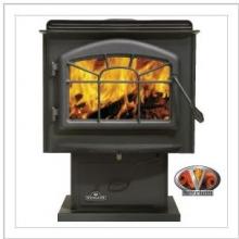 Napoleon 1100P Deluxe EPA Small Wood Burning Stove - Black W/ Black Louvres