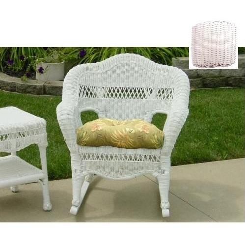 North Cape Vineyard Resin Wicker Rocker - White