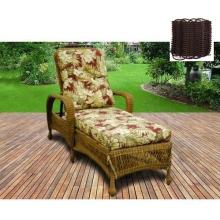 North Cape Port Royal Resin Wicker Single Adjustable Resin Wicker Chaise Lounge - Espresso