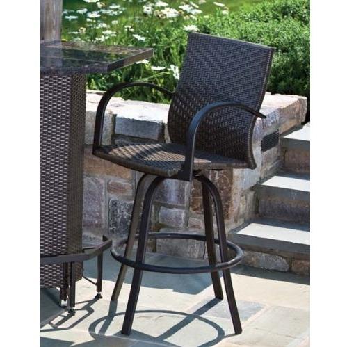 Alfresco Home Vento Outdoor Mezzo Swivel Bar Arm Chair - Set Of 2 by Alfresco Home