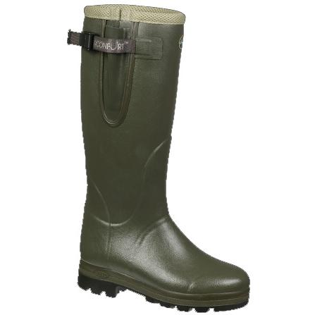 Le Chameau Boots Mens Vierzon Air Confort Hunting Rubber Boot - Olive Green - Size 8