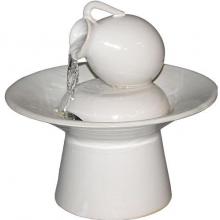 Alpine Tea Pot Ceramic Fountain - Ceramic White