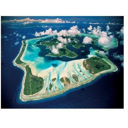 Aerial View, Bora Bora, French Polynesia Poster Print