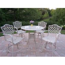 Oakland Living Elite New Century 5 Piece Swivel Bar Set
