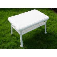North Cape Portland Resin Wicker Coffee Table - White