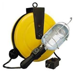Alert OSHA 13W Flourescent Reel Lite With Retractable 40 Foot Cord And Auto On/Off