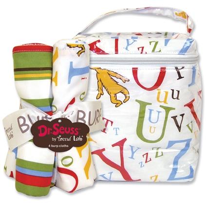 DR SEUSS ABC BOTTLE BAG AND BURP CLOTH SET
