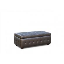 Diamond Sofa Zen Collection Bonded Leather Lift Top Tufted Storage Trunk - Mocca