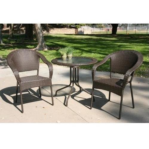 Darlee New Port Wicker 3 Piece Patio Set