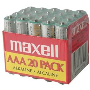 ALAKALINE BATTERIES (AAA; 20 PK; BRICK)