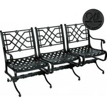 Windham Castings Abbey Spring Triple Settee Frame Only, Black