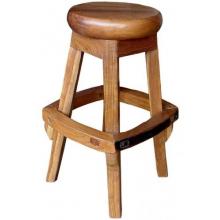Groovy Stuff Teak Wood Trigger Seat Bar Stool