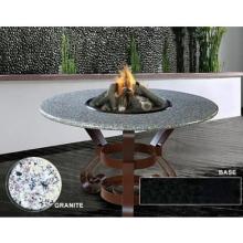 Solano Dining Height Fire Pit - Black Base/ Pebble Granite Top - LP