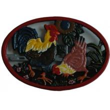 Cast Iron Trivet - Hen And Rooster