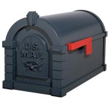 Original Keystone Series Mailbox - Charcoal W/ Red Flag