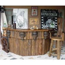 Teak Wood Pueblo Bar - Medium
