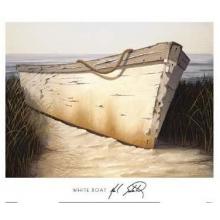 White Boat Poster Print